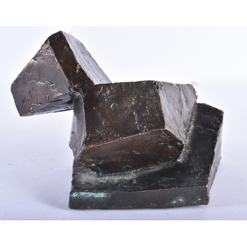 345 - European School (C2002) Manner of Henry Moore, Abstract Bronze Sculpture. 15 cm x 9 cm.