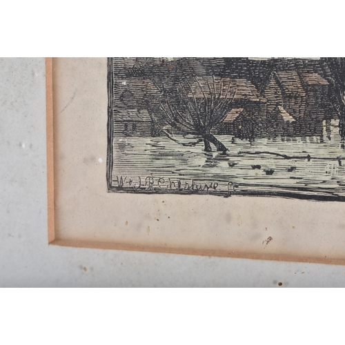 346 - A FRAMED 19TH CENTURY ENGRAVING depicting The Floods At Salisbury. 45 cm x 35 cm.