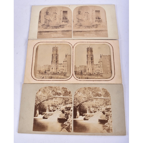 370 - A SET OF ANTIQUE UNDERWOOD AND UNDERWOOD SLIDES together with a viewer. (qty)