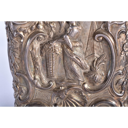 390 - A FINE PAIR OF GEORGE III SILVER CHINOISERIE TEA CADDIES by Thomas Pitts I, After Paul De Lamerie, d... 