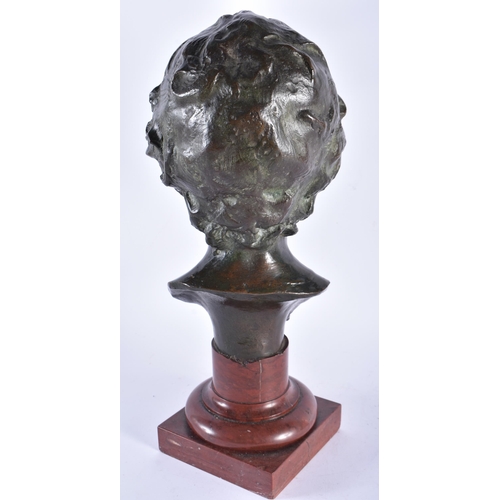 440 - French School (19th/20th Century) Bronze bust, Marble plinth. 40 cm high.