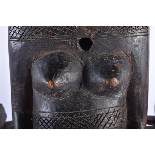 441 - A LARGE AFRICAN TRIBAL BAMANA CARVED WOOD DOOR LOCK. 54 cm x 35 cm.