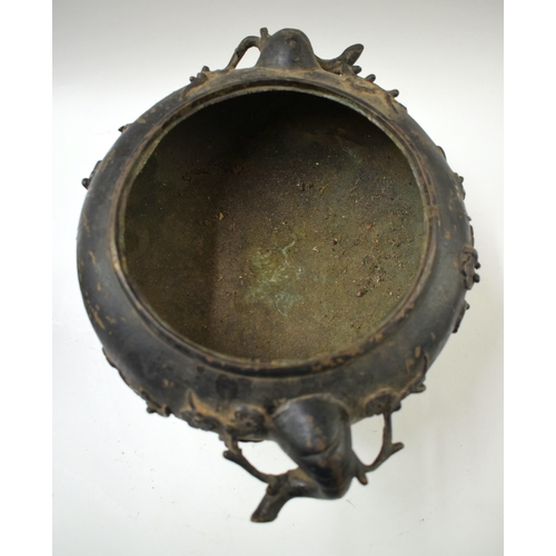 512 - A CHINESE BRONZE CENSER Mid Qing 32  cm x 25 cm