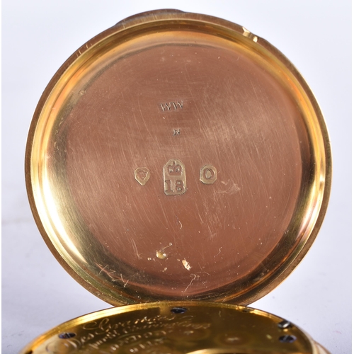 531 - A RARE ANTIQUE 18CT GOLD PUSH PULL POCKET WATCH the dial signed Des Granges, Charing Cross London. 8... 