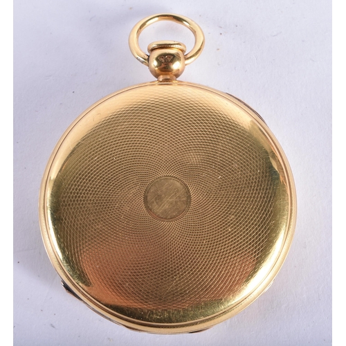 531 - A RARE ANTIQUE 18CT GOLD PUSH PULL POCKET WATCH the dial signed Des Granges, Charing Cross London. 8... 