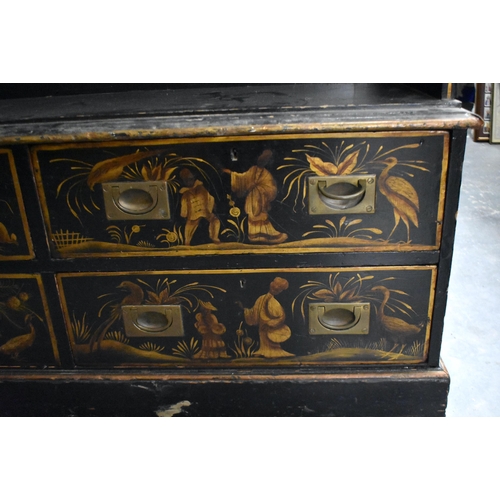 547 - A LOVELY LARGE REGENCY PAINTED WOOD COUNTRY HOUSE WATERFALL BOOKCASE painted with scenes of birds wi... 