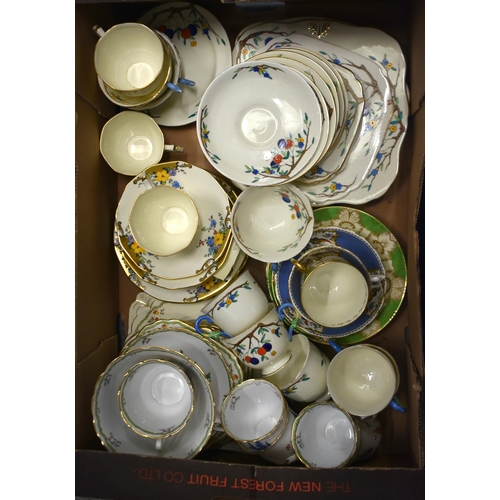 55 - THREE CRATES OF DECORATIVE CHINA. (qty)