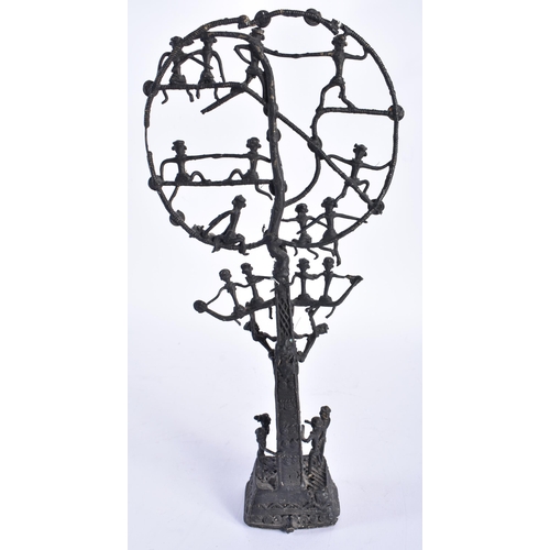 560 - AN AFRICAN TRIBAL BRONZE SCULPTURE. 28 cm high.