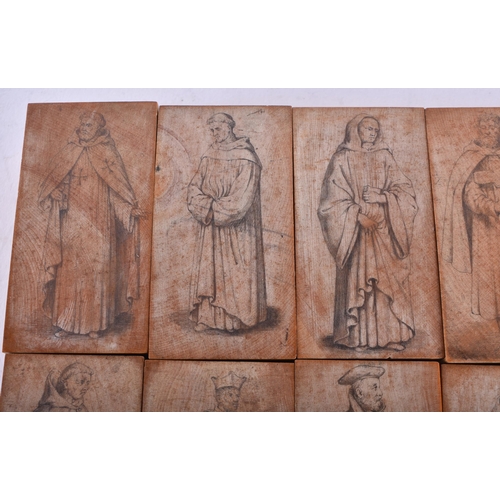 569 - John Green Waller (1813-1905) FSA, Fine set of drawings of Saints and other figures, Sketches on woo... 