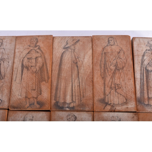 569 - John Green Waller (1813-1905) FSA, Fine set of drawings of Saints and other figures, Sketches on woo... 