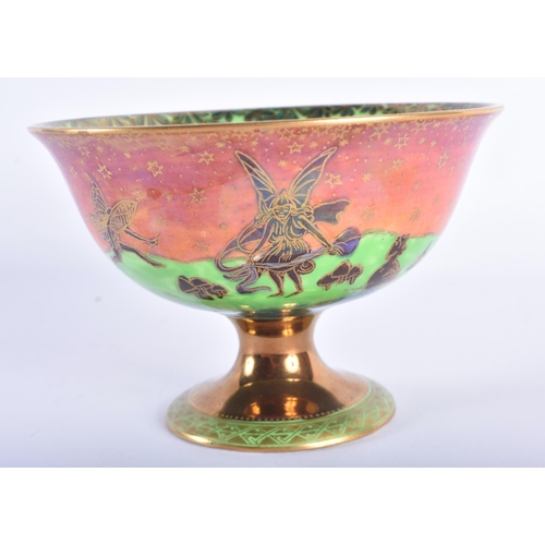 69 - A WEDGWOOD FAIRYLAND LUSTRE PIXIE BOWL by Daisy Makeig Jones. 12 cm wide.