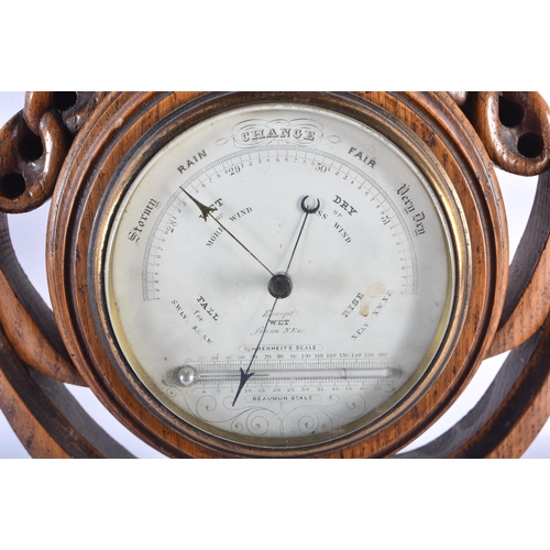 83 - AN ANTIQUE MARITIME SHIPS ANCHOR BAROMETER. 53 cm long.