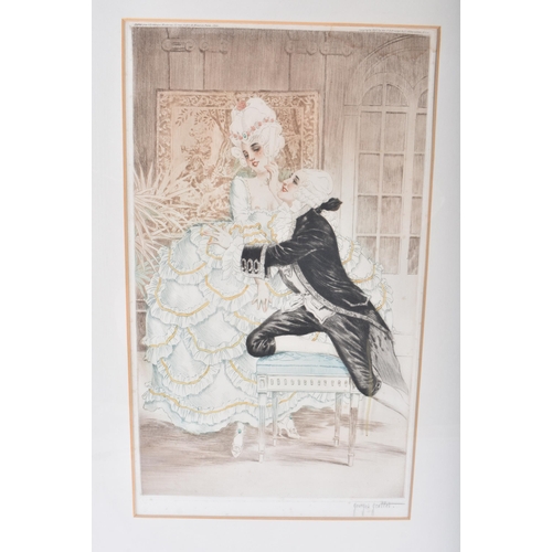 91 - Georges Treffel (Early 20th Century) French, Pair, Hand coloured engravings. 66 cm x 42 cm.