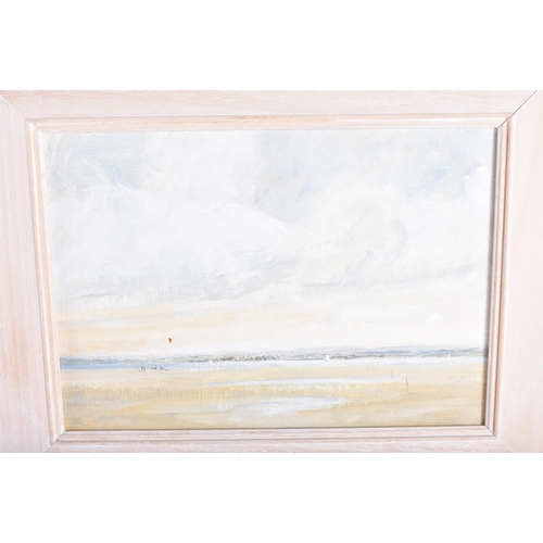 92 - British School (20th Century) 3 x oil on boards, Coastal scenes. Largest 68 cm x 34 cm. (3)