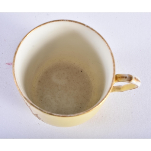 1013 - A LATE 19TH CENTURY FRENCH SEVRES STYLE PORCELAIN CUP AND SAUCER together with another cup and sauce... 