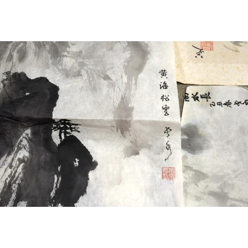 1023 - ASSORTED CHINESE PAINTINGS. (qty)