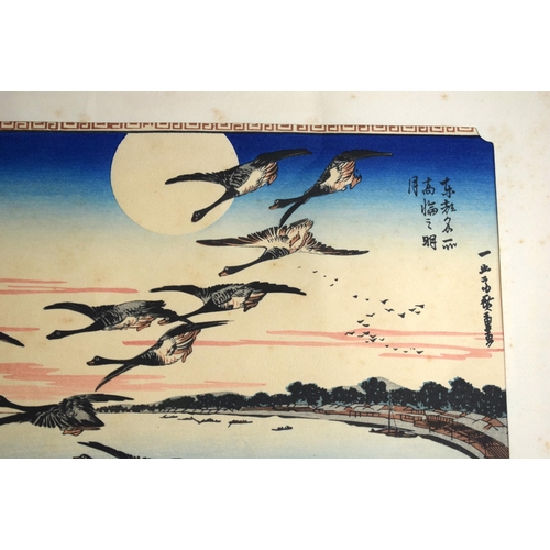 1024 - TWO 19TH CENTURY JAPANESE MEIJI PERIOD WOODBLOCK PRINTS. 38 cm x 24 cm. (2)