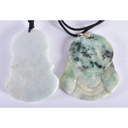 1037 - TWO CHINESE REPUBLICAN PERIOD JADEITE NECKLACES. (2)