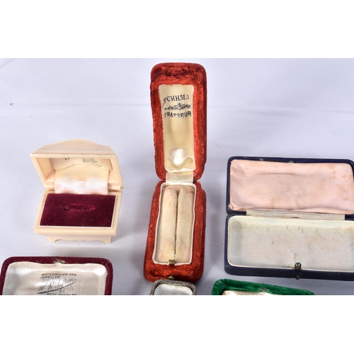 1081 - Twelve Antique Jewellery Boxes