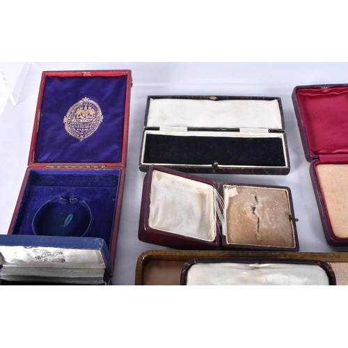 1083 - Twelve Antique Jewellery Boxes