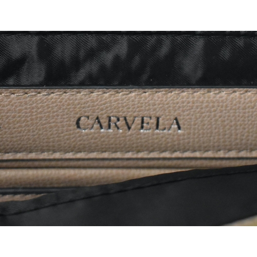 617 - THREE DESIGNER CARVELLA LEATHER HANDBAGS. (3)