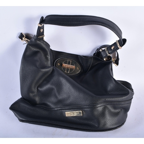 618 - THREE DESIGNER CARVELLA LEATHER HANDBAGS. (3)