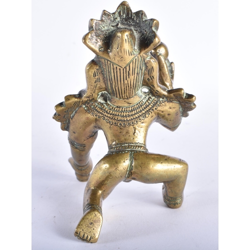 650 - A FINE 18TH CENTURY INDIAN BRONZE FIGURE OF A HINDU DEITY. 14 cm x 8 cm.