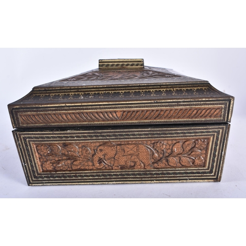 678 - A RARE HUNTLEY AND PALMERS IMITATION ANGLO INDIAN TIN BISCUIT BOX. 24 cm x 18 cm.