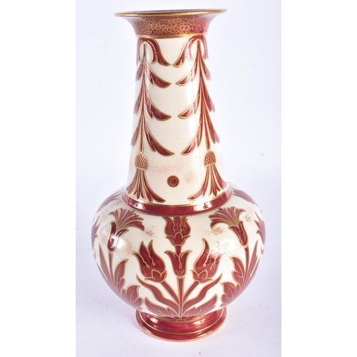 681 - A LOVELY DOULTON BURSLEM RUBY LUSTRE PORCELAIN VASE painted in the Manner of William De Morgan. 26.5... 