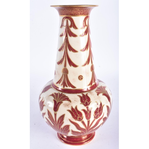 681 - A LOVELY DOULTON BURSLEM RUBY LUSTRE PORCELAIN VASE painted in the Manner of William De Morgan. 26.5... 