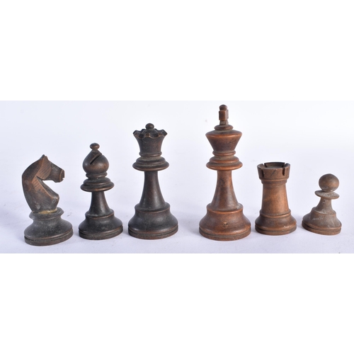 703 - TWO ANTIQUE CHESS SETS. (qty)