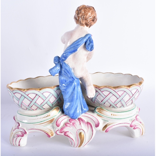 736 - AN 18TH/19TH CENTURY GERMAN HOSCHT PORCELAIN FIGURE OF A FEMALE together with an 18th century Contin... 