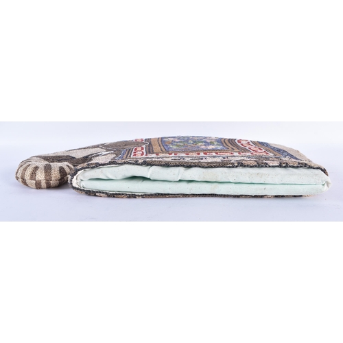 737 - A RARE EARLY 20TH CENTURY JAPANESE MEIJI PERIOD SILK EMBROIDERED TEA COSY formed as an elephant. 38 ... 