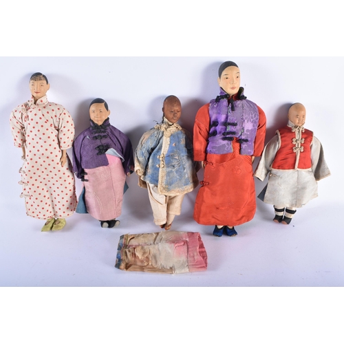 744 - A RARE SET OF TEN EARLY 20TH CENTURY CHINESE DOOR OF HOPE MISSIONARY DOLLS in various forms, with or... 