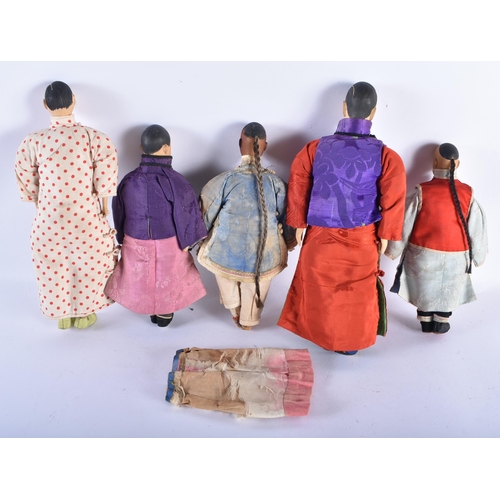 744 - A RARE SET OF TEN EARLY 20TH CENTURY CHINESE DOOR OF HOPE MISSIONARY DOLLS in various forms, with or... 