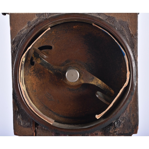 749 - AN ANTIQUE MINIATURE BRONZE MOUNTED LONGCASE CLOCK. 30 cm high.