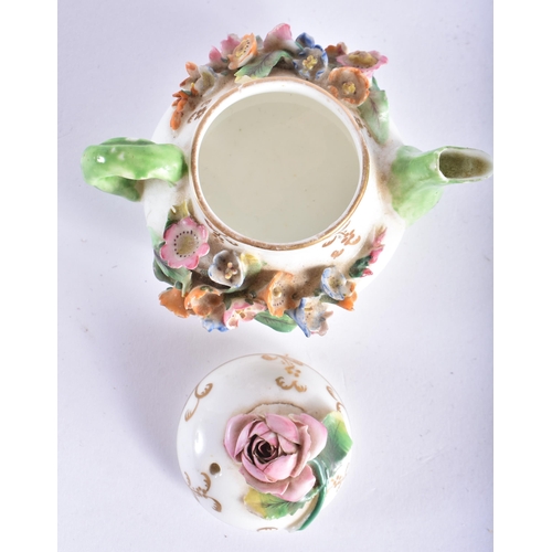 754 - AN UNUSUAL 19TH CENTURY FRENCH PARIS PORCELAIN CHOCOLATE CUP AND COVER together with an English mini... 