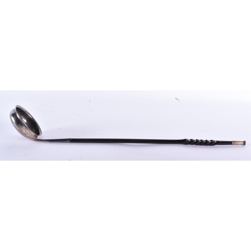 766 - .925 sterling toddy ladle w/ baleen handle. 64 grams. 40 cm long.