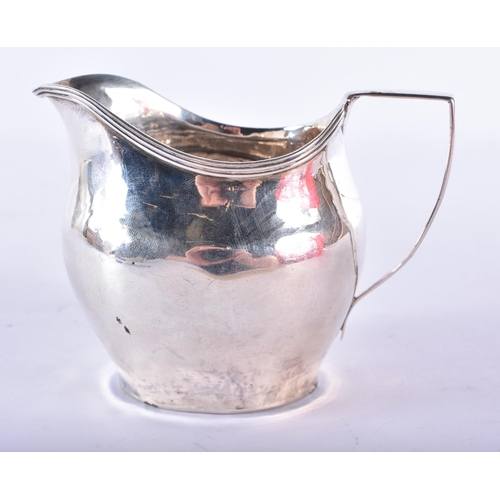 767 - georgian .925 sterling silver cream jug. 92 grams. 10.75 cm x 8 cm.