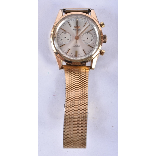 784 - Mens Vintage Royce Chronograph Watch Hand-Wind Requires Repair. 4 cm wide inc crown.