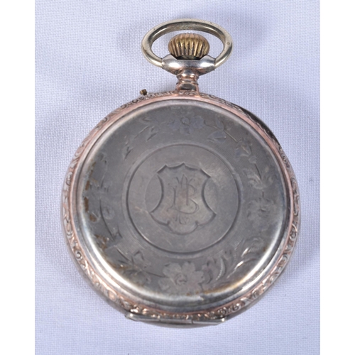 787 - Mens Vintage Open Face 925 Silver Pocket Watch.   Movement - Hand-Wind.   WORKING - Running.   Dimen... 