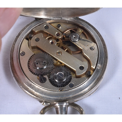 790 - Mens Antique Open Face 925 Silver Fusee Pocket Watch.  Movement - Key-Wind.  SPARES & REPAIRS .  Dim... 