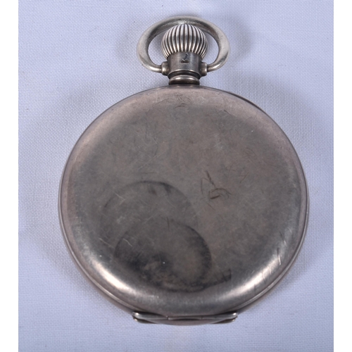 791 - Mens Antique Open Face Silver Fusee Pocket Watch.  .  Hallmarked Birmingham 1936.  Movement - Key-Wi... 