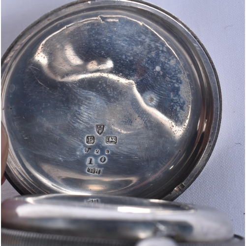 796 - Victorian Open Face Silver Pocket Watch.  Movement - Key-Wind.  Hallmarked Chester 1889.  WORKING.  ... 