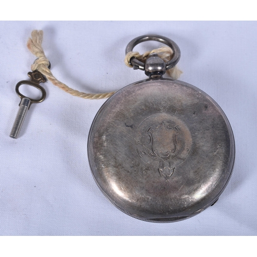 798 - A Victorian Open Face Silver Pocket Watch.  Movement - Key-Wind.  WORKING - Running.  Hallmarked Bir... 