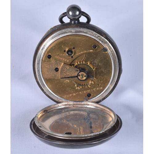 800 - A Victorian Open Face Silver Pocket Watch.   Movement - Key-Wind.  WORKING - Running.  Hallmarked Bi... 