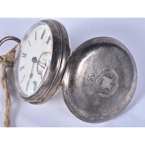 802 - A Victorian Open Face Silver Pocket Watch.  Movement - Hand-Wind.  WORKING - Running.  Hallmarked Bi... 