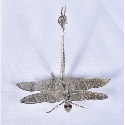 808 - Four Silver Novelty Insects.  Largest 7cm x 6.4cm x 4cm, total weight 26.3g (4)