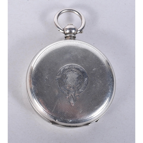 815 - Mens Vintage Open Face 935 Silver Pocket Watch.  Movement - Key-Wind.  WORKING - Running.  Dimension... 