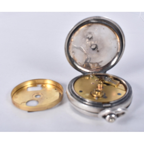 815 - Mens Vintage Open Face 935 Silver Pocket Watch.  Movement - Key-Wind.  WORKING - Running.  Dimension... 